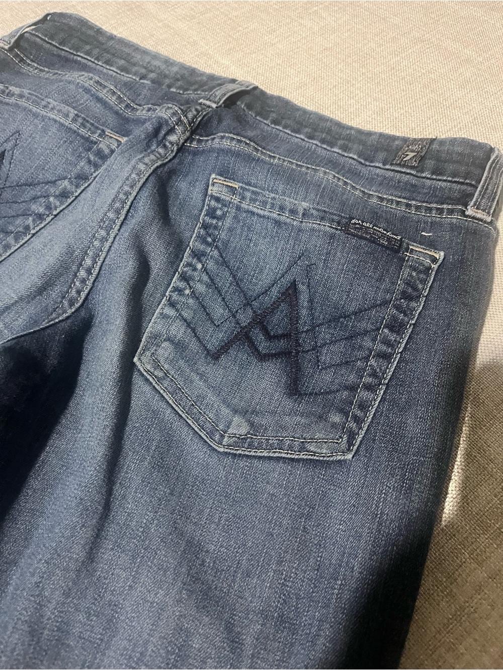 7 For All Mankind Medium Blue Skinny Jeans